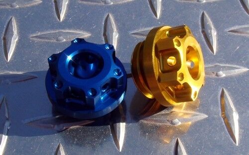 GOLD Yamaha Oil Filler Cap / Plug - R1 R7 R6 R3 FZ1 FZ8 FZ6 XJ6S XSR700 FJR1300 MT03 MT-07 MT-10 Tenere 700 Tracer 7