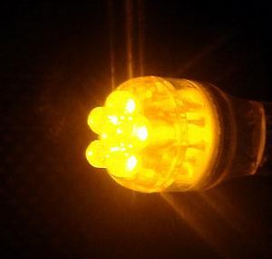2 x 6 LED SUPER Amber Park Light Bulb R1 R6 FZ6R MT09 GSXR SV1000 ZX6 ZX10 CBR