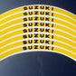 Yellow SUZUKI Logo Rim Stripes GSXR TL1000R TL1000S SV650 SV1000 Hayabusa DL1000