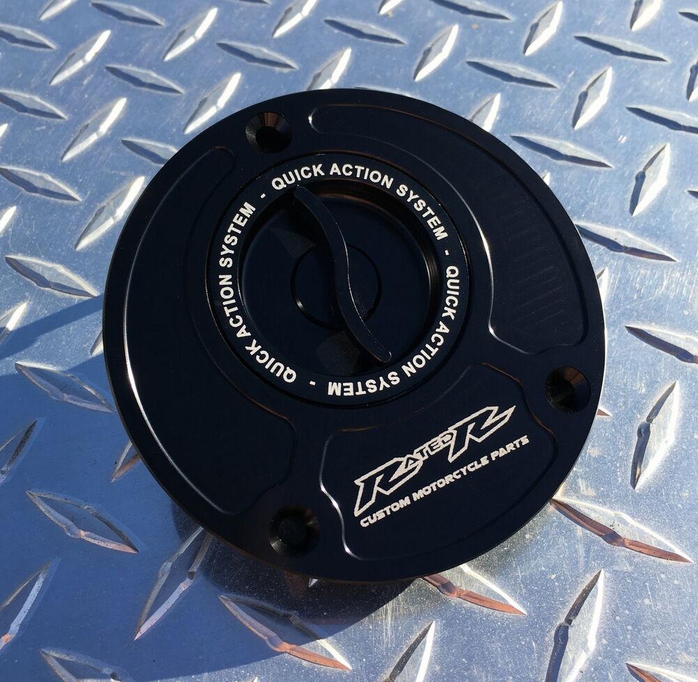 Kawasaki Quick Release Fuel Gas Cap - Z125 650R ER6n ZX6R Z900RS Z1000 ZX1000 ZX10R ZX14 ZX14R ~ Black