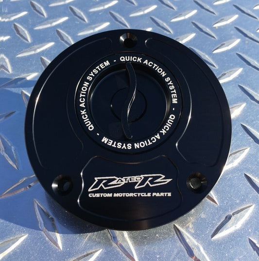 Honda Quick Release Fuel Gas Cap - CBR 600RR 900RR 1000RR CB1000R 954 F4i RC51 VFR VTR 1100XX ~ Black