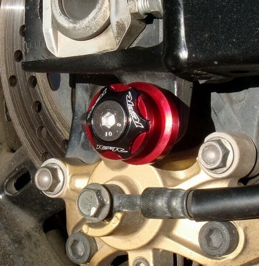 RED 6mm Swingarm Spools R1 R6 R3 FZ8 FZ1 MT09 MT10 RSV4 675 899 959 1199 1299 M6