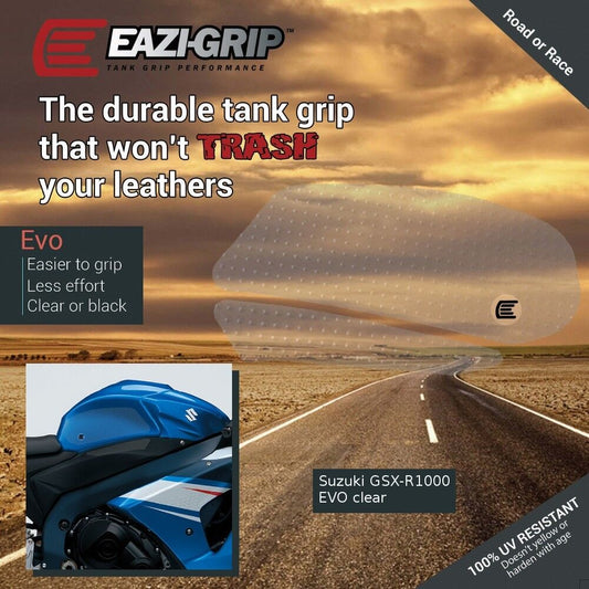 2009 - 2016 Suzuki GSX-R1000 Eazi-Grip Evo Tank Traction Pads GSXR 1000 - Clear