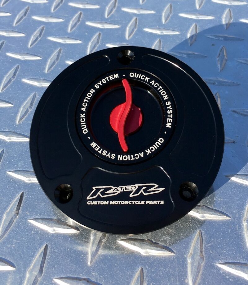 Suzuki Quick Release Fuel Gas Cap - GSXR 600 750 1000 SV650 SV1000 GSR750 GSXS1000 Hayabusa ~ Red