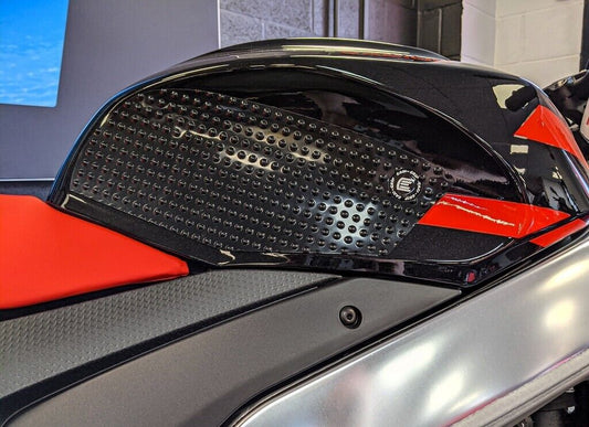2021 + Aprilia RSV4 - Eazi-Grip Evo Tank Grip Traction Pads Tuono V4 1100 - Black