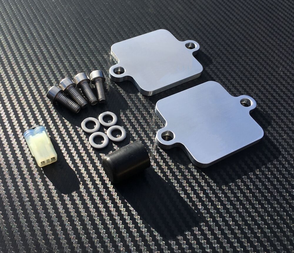 ALL 2004 + Yamaha R1 / R1M SMOG Block Off Plates PAIR SAS AIS Valve Eliminator Kit