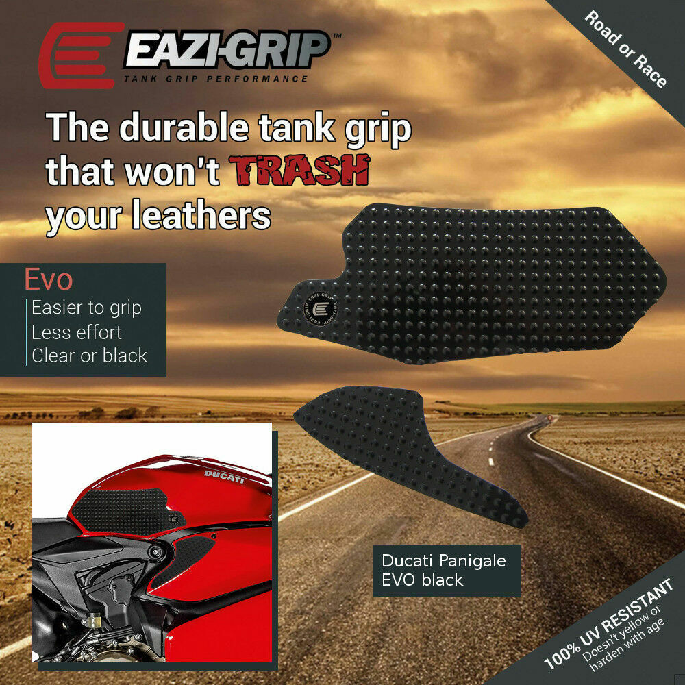 Ducati Panigale - Eazi-Grip Evo Tank Grips Traction Pads 899 959 1199 1299 - Black