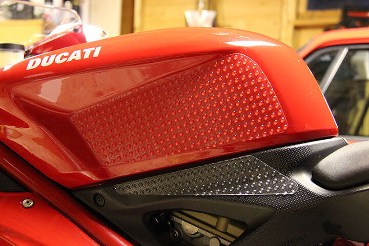 Ducati 848 1098 1198 - Eazi-Grip Evo Tank Grips Traction Pads - 848 STREETFIGHTER EVO - Clear