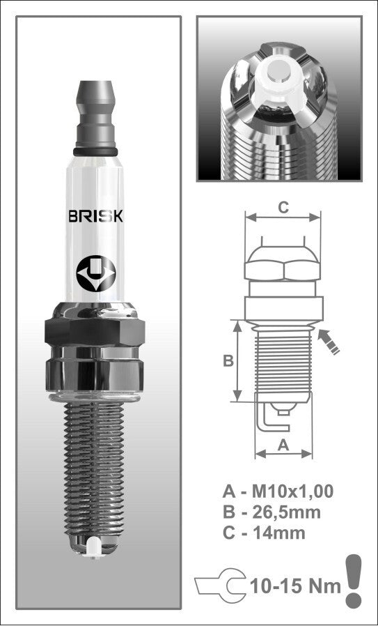 1 x BRISK COR12LGS Spark Plug For  2021 +Yamaha WR450F and YZ450F WR YZ 450F