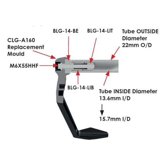 GBRacing Clutch Lever Guard Protector Universal 14mm - 15mm ID Handlebars GB