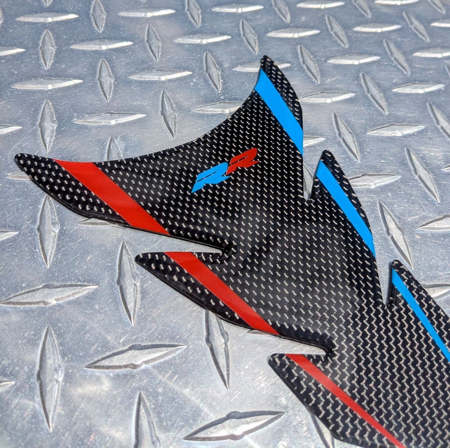 RR Logo REAL Carbon Fibre Tank Pad / Protector Decal - BMW S1000RR