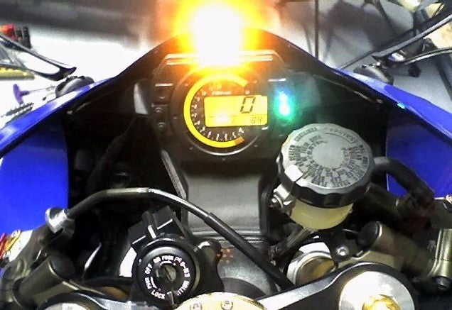 AMBER Raptor LED Shift Light R1 GSXR TL1000 HAYABUSA 1400 ZX10 ZX12 ZX14 CBR RC51 VROD
