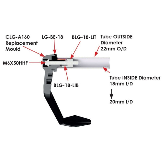 GBRacing Clutch Lever Guard Protector Universal 18mm - 20mm ID MV Agusta F3 800
